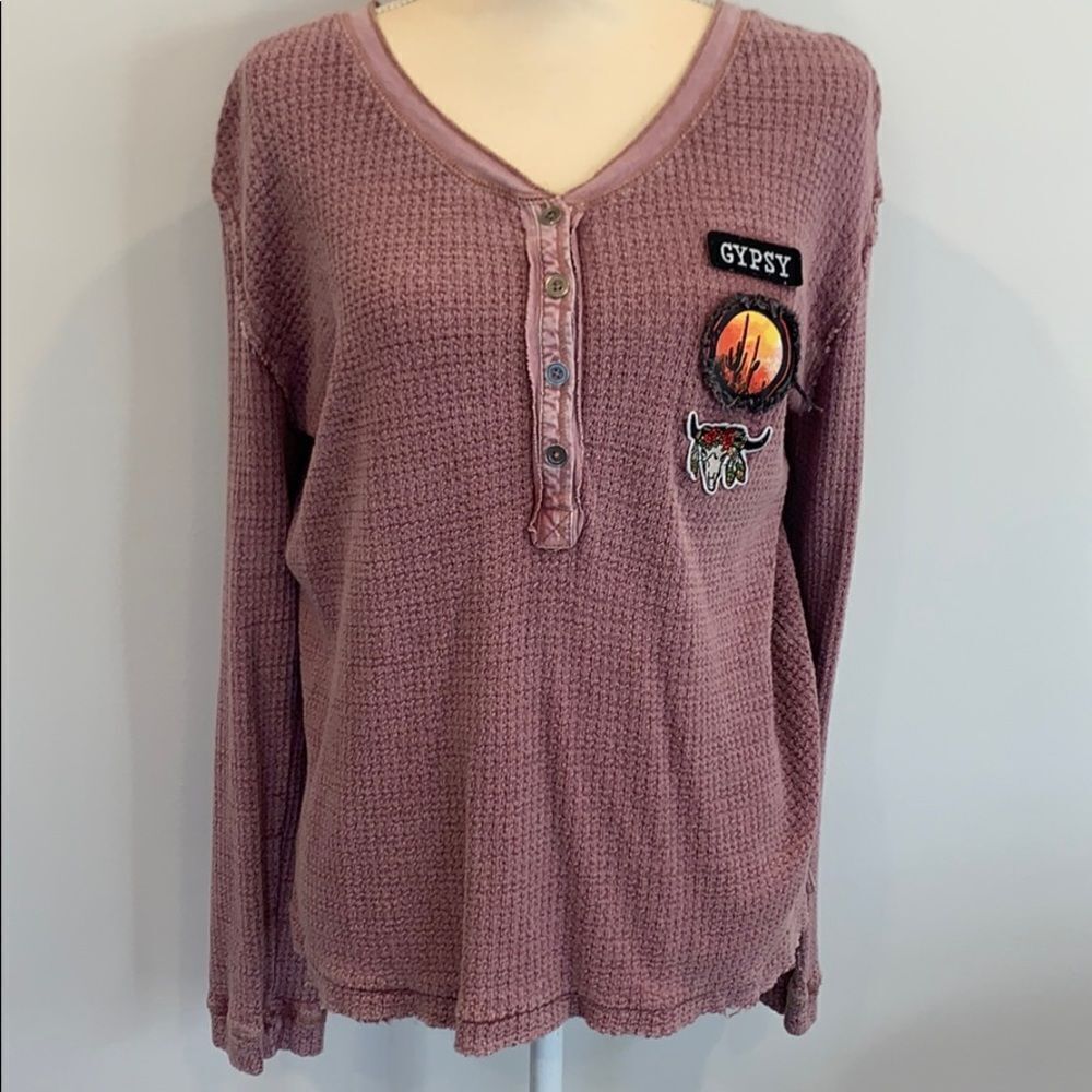 NWOT Vintage Havana Gypsy Waffle Long Sleeve
